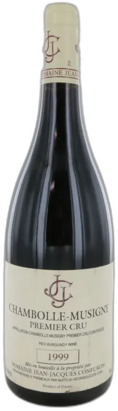 photo du vin Chambolle Musigny 1er Cru 1999 Jean Jacques Confuron
