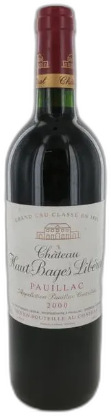 photo du vin Château Haut Bages Libéral 2000