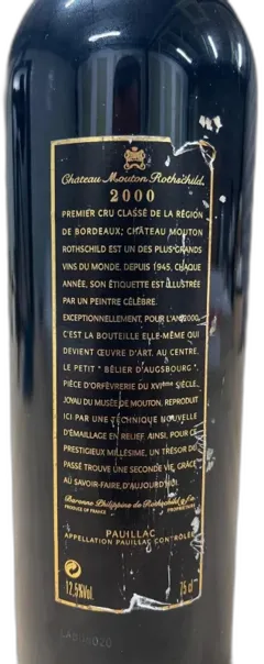 aperçu du vin Château Mouton Rothschild 2000