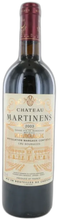 photo du vin Martinens Margaux 2000