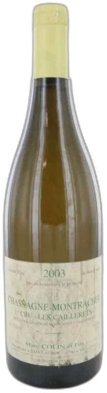 image du vin Chassagne Montrachet 1er Cru les Caillerets 2003 Marc Colin et Ses Fils