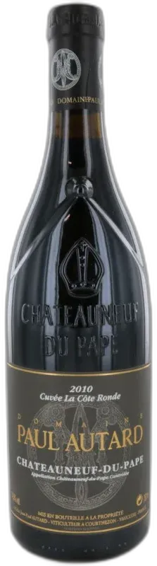 image du vin Chateauneuf du Pape 2010 la Côte Ronde Paul Autard