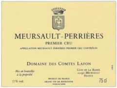 capture du vin Meursault Perrières 1er Cru 2011 Domaine des Comtes Lafon