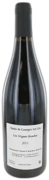 photo du vin Nuits st Georges 1er Cru les Vignes Rondes 2011 Jean Charles Rion