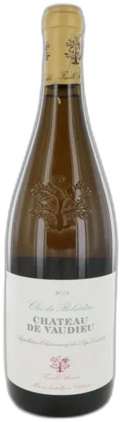 vue du vin Châteauneuf du Pape Blanc 2015 Clos du Belvédère Château de Vaudieu