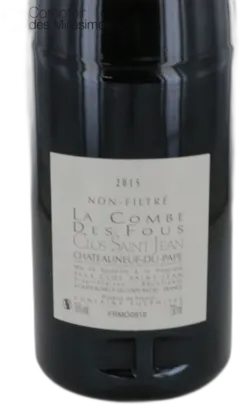 photo du vin Clos st Jean la Combe des Fous 2015 Châteauneuf du Pape