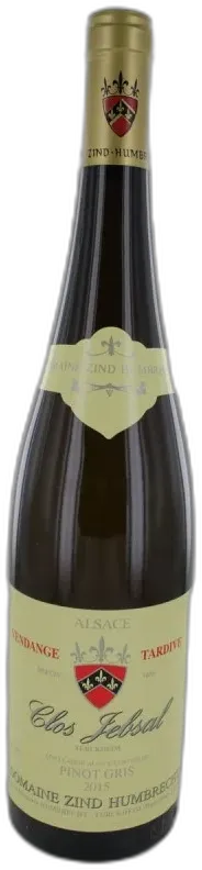 image du vin Pinot Gris Clos Jebsal Vendanges Tardives 2015 Zind Humbrecht