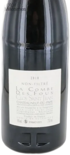 photo du vin Clos st Jean la Combe des Fous 2018 Châteauneuf du Pape