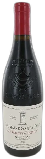 illustration du vin Gigondas 2020 les Hautes Garrigues Domaine Santa Duc