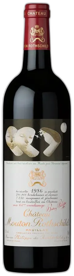 photo du vin Château Mouton Rothschild, en Bois, 1986