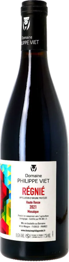 image du vin Domaine Philippe Viet, Haute-Ronze, Régnié Mosaïque, 2021