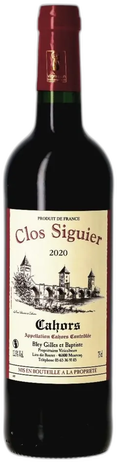 aperçu du vin Clos Siguier 2020