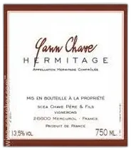 photo du vin Yann Chave Hermitage 2013 Magnum