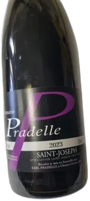 vue du vin Domaine Pradelle Saint-Joseph Aop Domaine Pradelle 2023
