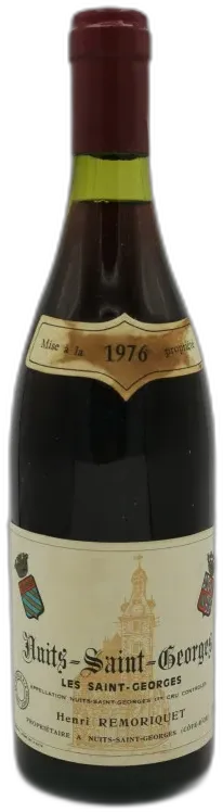 photo du vin Nuits Saint Georges 1er Cru les Saint Georges 1976 Henri Remoriquet