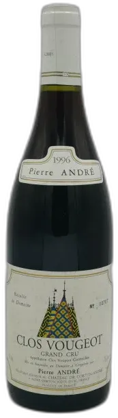 image du vin Clos de Vougeot Grand Cru 1996 Pierre André