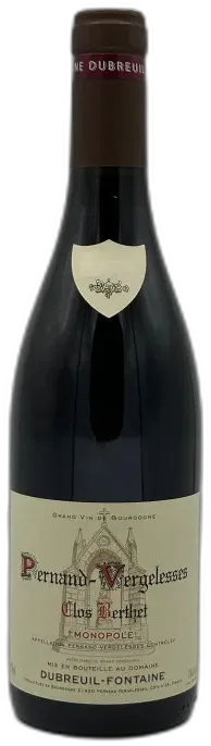 image du vin Pernand Vergelesses Rouge Clos Berthet Monopole 2023 Domaine Dubreuil Fontaine