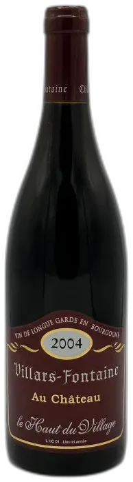 photos du vin Bourgogne Hautes Côtes de Nuits le Haut du Village 2004 Château de Villars Fontaine