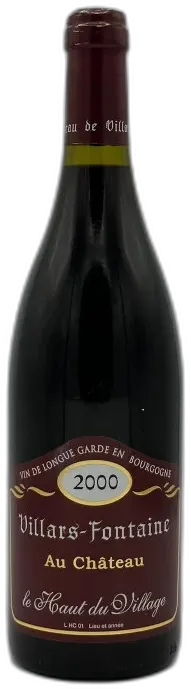 photos du vin Bourgogne Hautes Côtes de Nuits le Haut du Village 2000 Château de Villars Fontaine