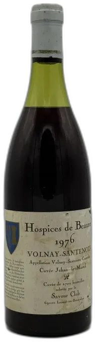 photo du vin Volnay Santenots 1er Cru 1976 Jehan de Massol Hospices de Beaune