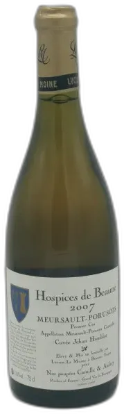 photos du vin Meursault Poruzots Premier Cru cuvée Jehan Humblot 2007 Hospices de Beaune