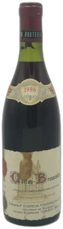 photos du vin Corton Bressandes Grand Cru 1986 Domaine Dubreuil Fontaine