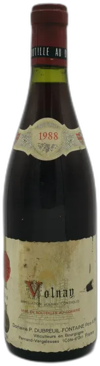 photos du vin Volnay 1988 Domaine Dubreuil Fontaine