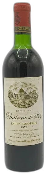 aperçu du vin Château de Pez Saint Estèphe 1970 Cru Bourgeois