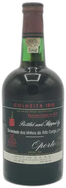 photos du vin Porto Vintage 1910 Sociedade Dos Vihnos do Alto Corgo