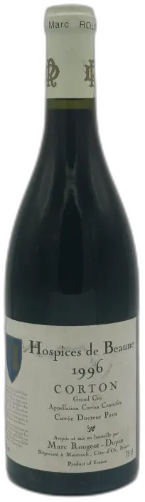 image du vin Corton Grand Cru 1996 Cuvée Docteur Peste Hospices de Beaune