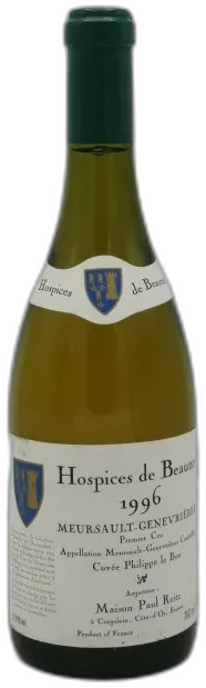 image du vin Meursault 1er Cru Genevrières 1996 Cuvée Philippe le Bon Hospices de Beaune