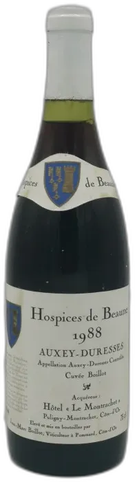 vue du vin Auxey Duresses Cuvée Boillot 1988 Hospices de Beaune