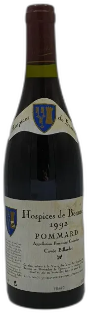 photo du vin Pommard Cuvée Billardet 1992 Hospices de Beaune
