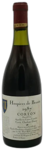 image du vin Corton Grand Cru Cuvée Charlotte Dumay 1987 Hospices de Beaune