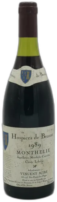 photos du vin Monthélie Cuvée Lebelin 1989 Hospices de Beaune