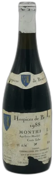 image du vin monthélie cuvée Lebelin 1988 Hospices de Beaune