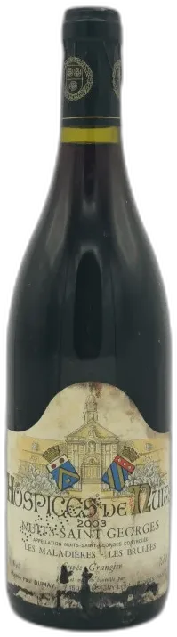 photo du vin Nuits Saint Georges Cuvée Grangier 2003 Hospices de Nuits Saint Georges