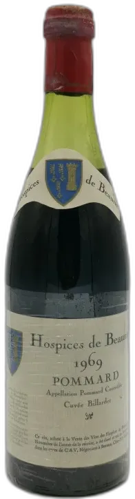 vue du vin Pommard Cuvée Billardet 1969 Hospices de Beaune