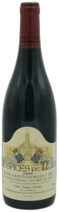 illustration du vin Nuits Saint Georges Premier Cru les Saint Georges les Sires de Vergy cuvée Georges Faiveley 2009 Hospices de Nuits
