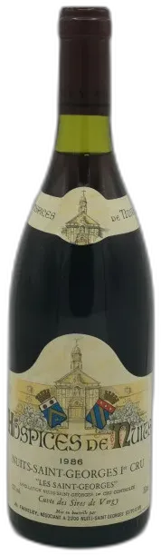photo du vin Nuits Saint Georges 1er Cru les Saint Georges Cuvée des Sires de Vergy 1986 Hospices de Nuits Saint Georges