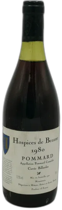 illustration du vin Pommard Cuvée Billardet 1980 Hospices de Beaune