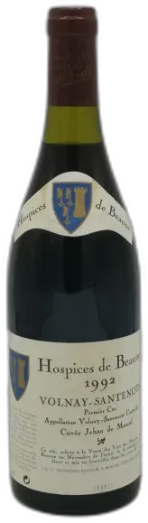 vue du vin Volnay Santenots Premier Cru Cuvée Jehan de Massol 1992 Hospices de Beaune