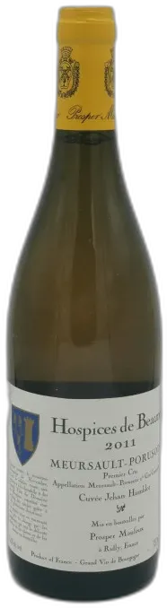 capture du vin Meursault Poruzots Premier Cru Cuvée Jehan Humblot 2011 Hospices de Beaune