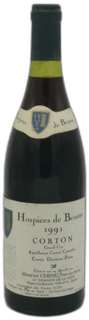 photo du vin Corton Grand Cru cuvée Docteur Peste 1991 Hospices de Beaune