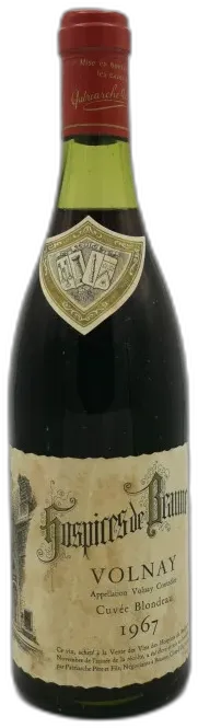 capture du vin Volnay Cuvée Blondeau 1967 Hospices de Beaune