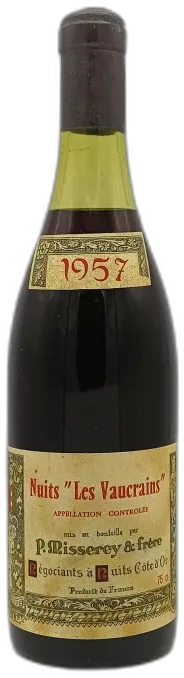 illustration du vin Nuits Saint Georges les Vaucrains 1957 Misserey & Frères