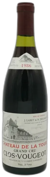 photo du vin Clos de Vougeot Grand Cru 1986 Château de la Tour