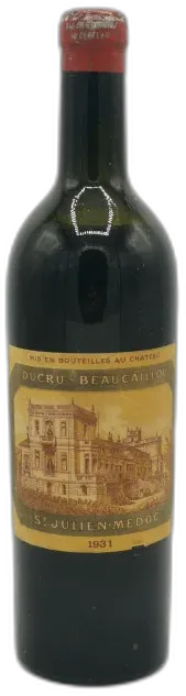vue du vin Château Ducru Beaucaillou 1931 Saint Julien Grand Cru Classé