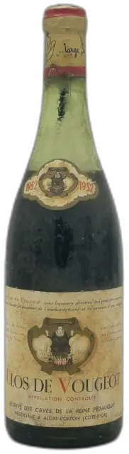 photo du vin Clos de Vougeot Grand Cru 1952 Reine Pédauque