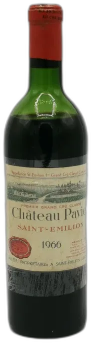 vue du vin Château Pavie 1966 Grand Cru Classé Saint Emilion